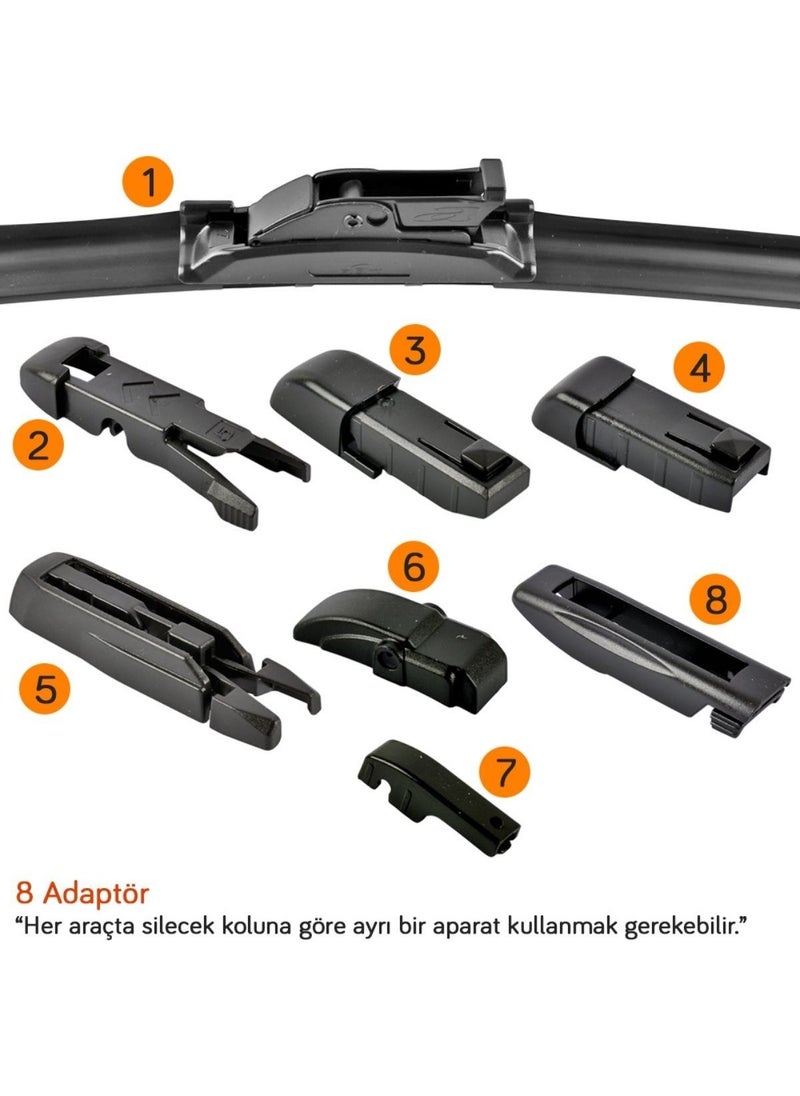 RBW 91120 20 Inch / 500 mm Banana Wiper with Multi-Fit 8 Adapters  - Image 2