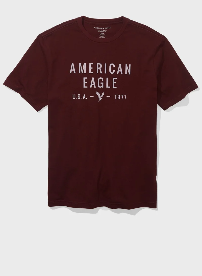 American Eagle Logo Crew Neck T-Shirt