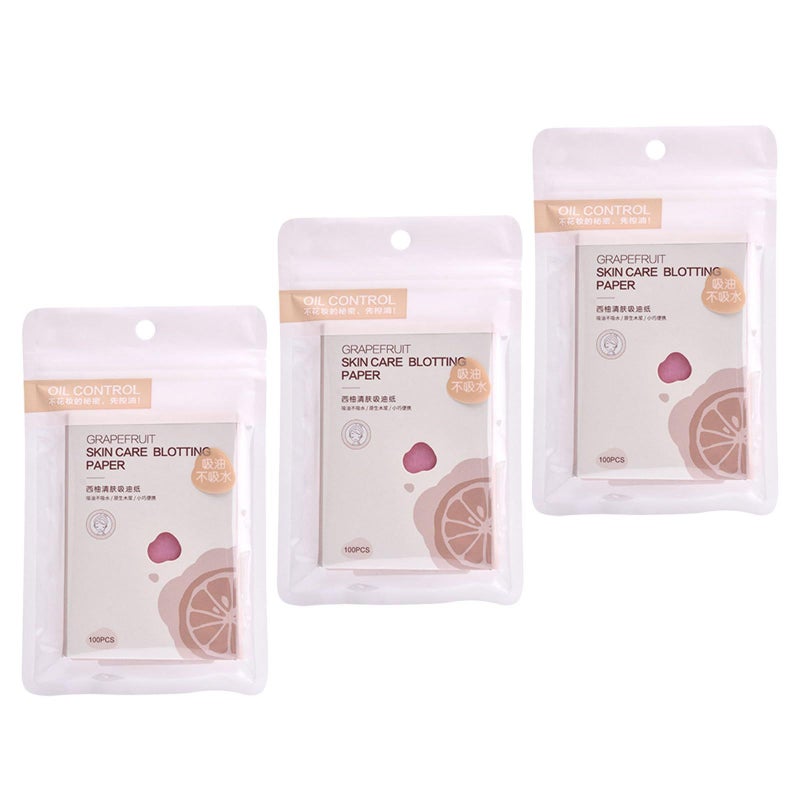 Partykindom 3 Bags Oil Absorbing Paper Face Oil Sheets Oily Skin Control Remover Blotting Papers Portable Convenient - Image 2