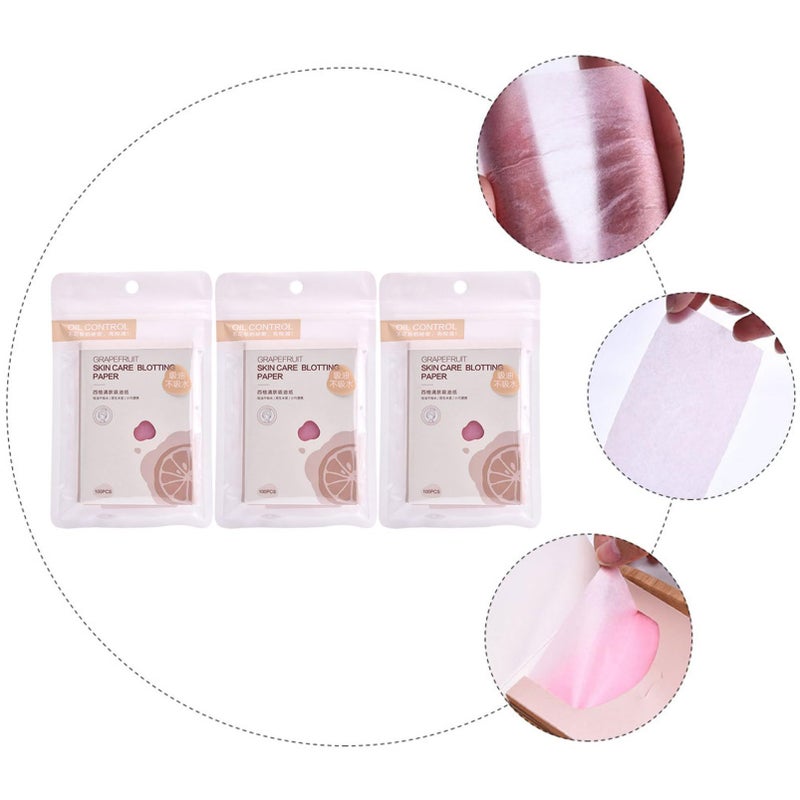 Partykindom 3 Bags Oil Absorbing Paper Face Oil Sheets Oily Skin Control Remover Blotting Papers Portable Convenient - Image 4
