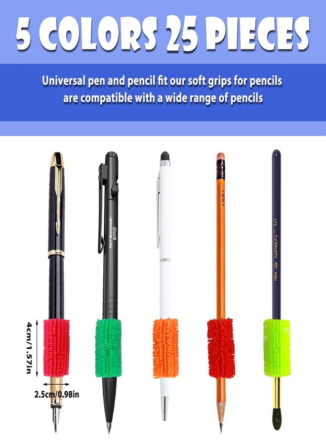 Ymapinc Reusable Squishy Grips for Pencils Kids Handwriting, 10pcs Universal Ergonomic Writing Aid, Soft Pencil Cushion Grip,Colorful Grips for Pencils for Kids Students Preschoolers - Image 2
