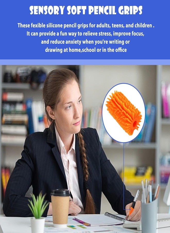 Ymapinc Reusable Squishy Grips for Pencils Kids Handwriting, 10pcs Universal Ergonomic Writing Aid, Soft Pencil Cushion Grip,Colorful Grips for Pencils for Kids Students Preschoolers - Image 5