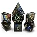 Haxtec Moonstone Dice Labradorite Gemstone Polyhedral DND Dice Set with Premium Dice Case Compatible with Dungeons and Dragons Role Playing Board Games DD Gift - Image 2