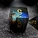 Haxtec Moonstone Dice Labradorite Gemstone Polyhedral DND Dice Set with Premium Dice Case Compatible with Dungeons and Dragons Role Playing Board Games DD Gift - Image 4