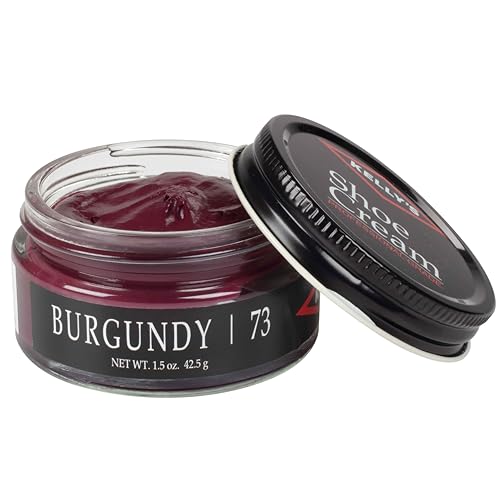 KELLYS Kelly's Burgundy Shoe Polish 1.5 oz - Professional Leather Shoe Cream - Image 1
