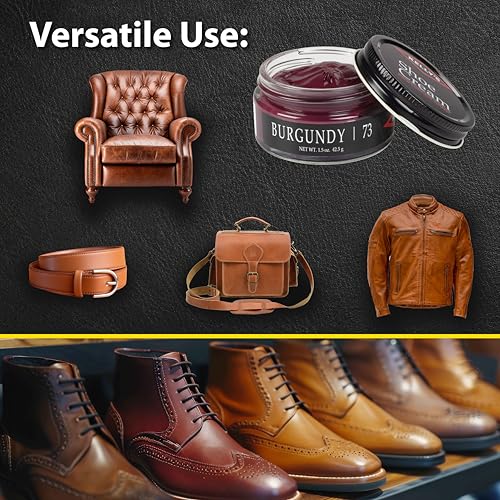 KELLYS Kelly's Burgundy Shoe Polish 1.5 oz - Professional Leather Shoe Cream - Image 4