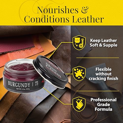 KELLYS Kelly's Burgundy Shoe Polish 1.5 oz - Professional Leather Shoe Cream - Image 5