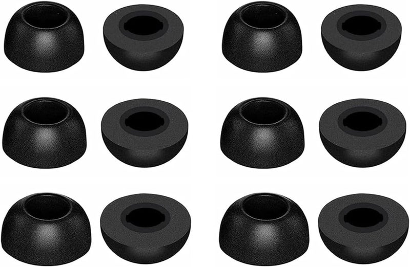 ALXCD Foam Eartips Compatible with Beats Solo Buds, S/M/L 3 Sizes 6 Pairs Soft Memory Foam Earbuds Tips Replacement Ear Tips, Compatible with Beats Solo Buds 6 Pairs Black - Image 2