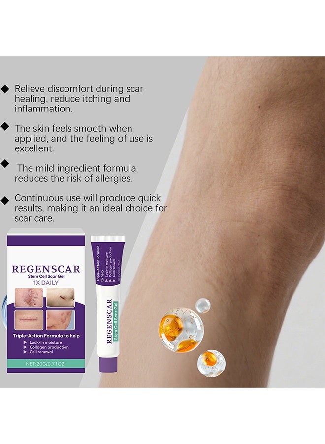Feimuko Regenscar Stem Cell Scar Gel, Advanced Scar Gel, Scar Removal Gel, Treats Old And New Scars, Reduces The Appearance Of Scars From Acne, Stitches, Burns And More, 20g - Image 4
