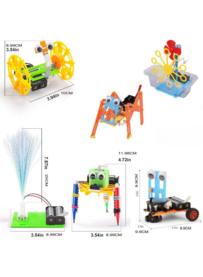 McDou Children's STEM robot kit, 6-in-1 robot assembly science experiment set, electric motor engineering toy, ideal gift for boys and girls, STEM learning and education kit for children aged 6-15 - Image 5