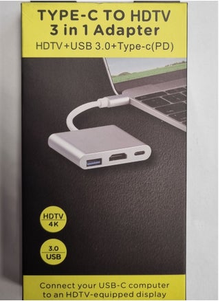 TYPE-C TO HDTV 3 in 1 Adapter (HDTV + USB 3.0 + Type-C PD) - pzsku/Z376F4E73CF309DD5F46EZ/45/1748368613/0d77e945-ec31-48bb-b0f5-7febc84db38c