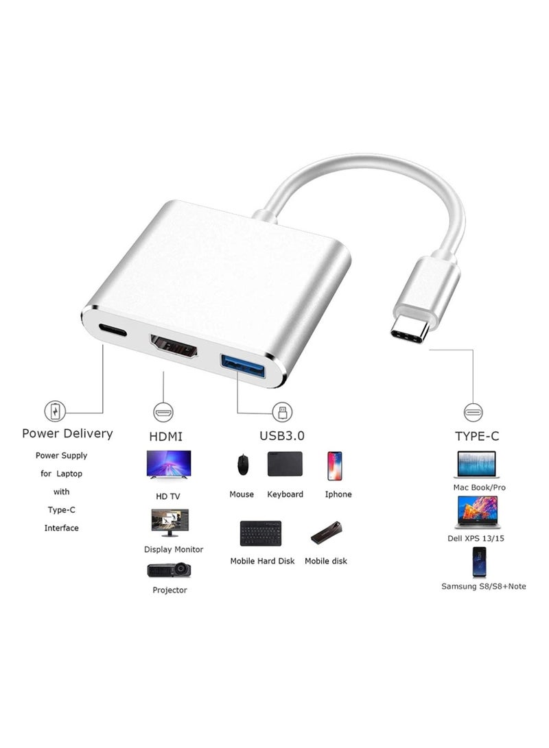محول 3 في 1 من النوع C إلى HDTV (HDTV + USB 3.0 + Type-C PD) - Image 2