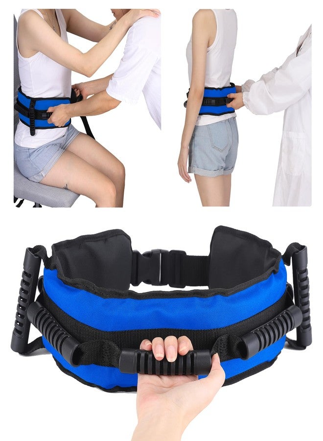 Jacobable Gait Belt for Seniors, Transfer Belt with 7 Nylon Padded Handles, Medical Belt for Lifting Patients, Safety Gait Belt for Elderly Easy to Use Quick Release Buckle(Blue) - Image 1