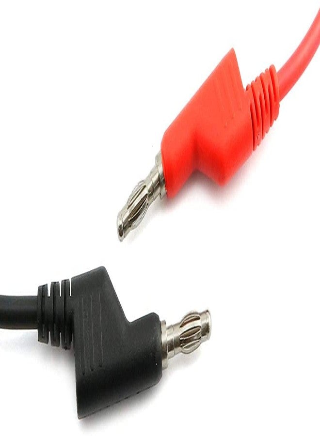 Longdex 2pcs/set 4mm Double Ended Stackable Banana Male Plug 15A Pure Copper Test Lead Cable Multimeter Testing Probe 1m (Black + Red) - Image 5