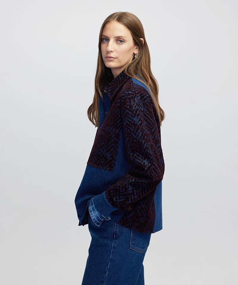 Ipekyol  Mixed Media Shirt for Women | Best Price UAE