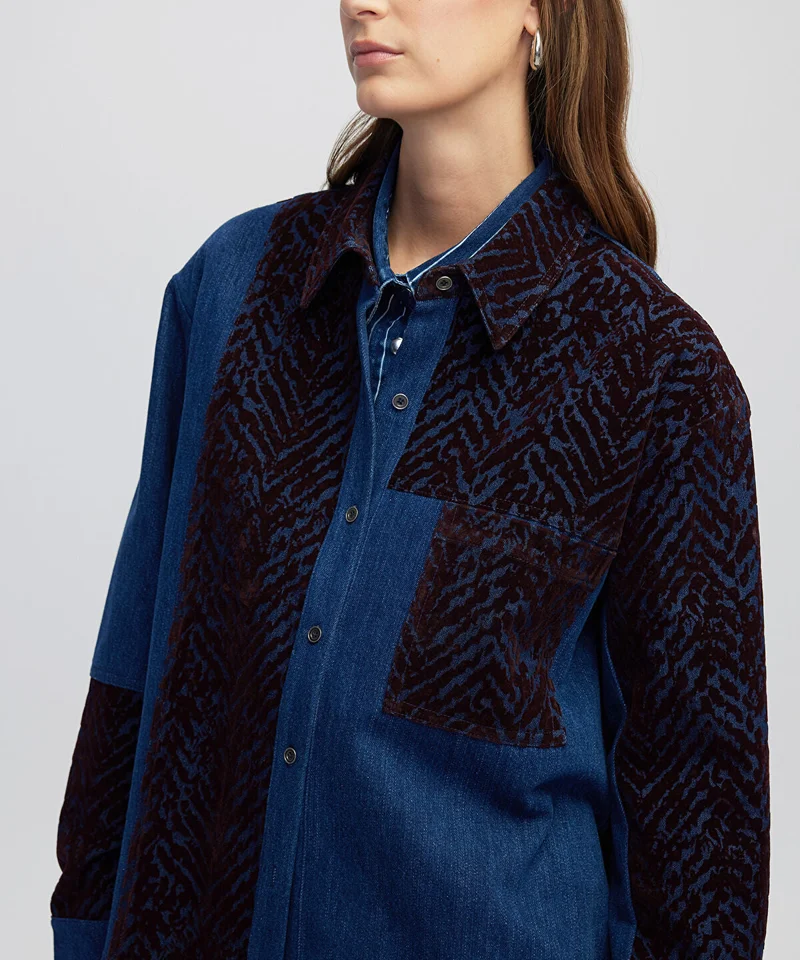 Ipekyol  Mixed Media Shirt for Women | Best Price UAE