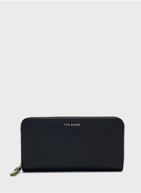 Darciea Branded Webbing Large Zip Around Purse