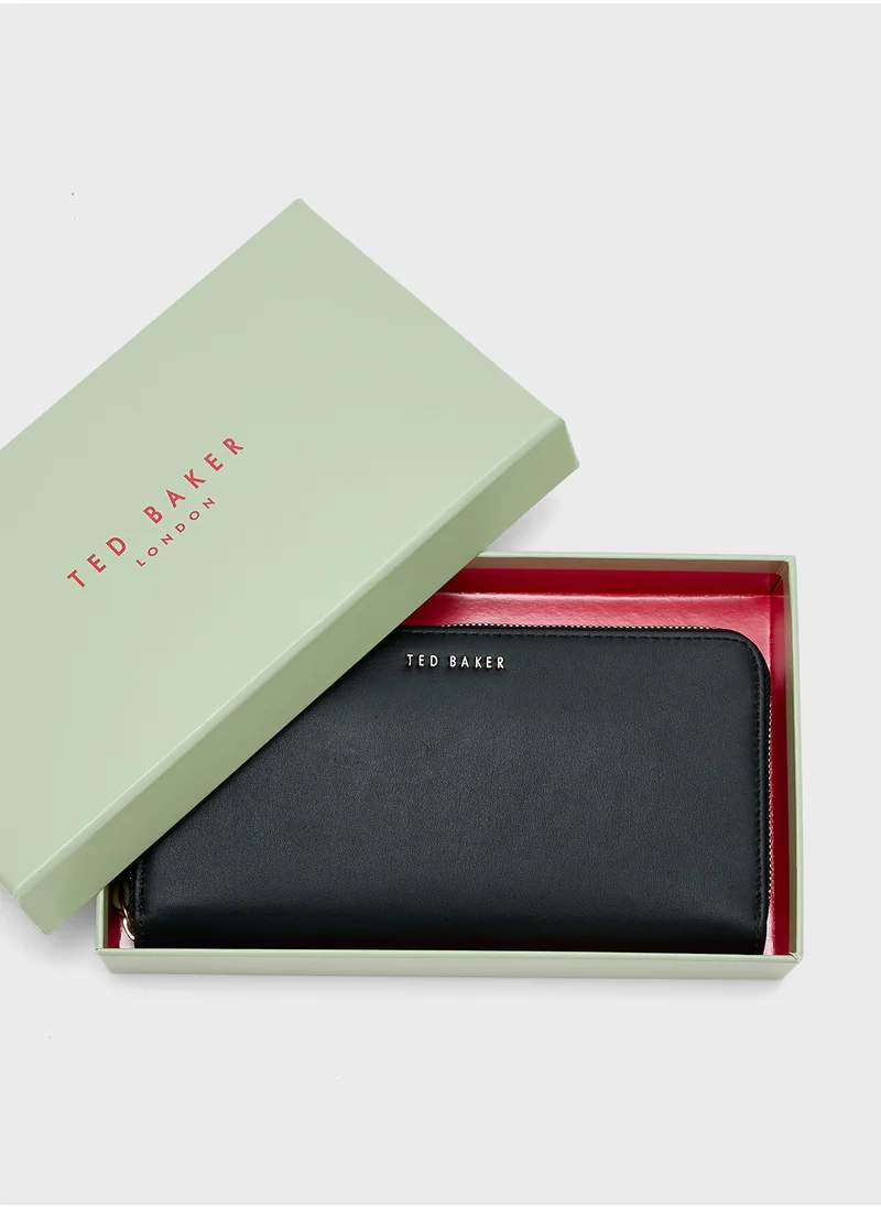 Ted Baker Darciea Branded Webbing Large Zip Around Purse