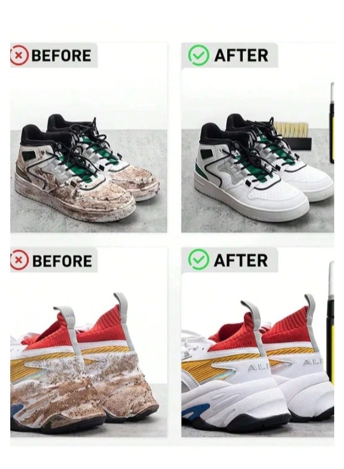 Shoe and Sneaker Cleaner Kit, Easy Detergent for Sneakers Athletic Shoes - Water-Free Foam Sneaker Cleaner with Shoe Brush and Shoe Cloth Easy, Gentle Rub Design | 3 in 1 Stain Remover Spray Removes Dirt, Grime and Grass  - Image 5