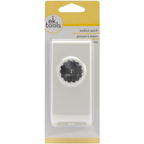 EK Tools أداة EK ثقب دائري، حافة متموجة 1 إنش، عبوة جديدة، بيضاء - Image 1