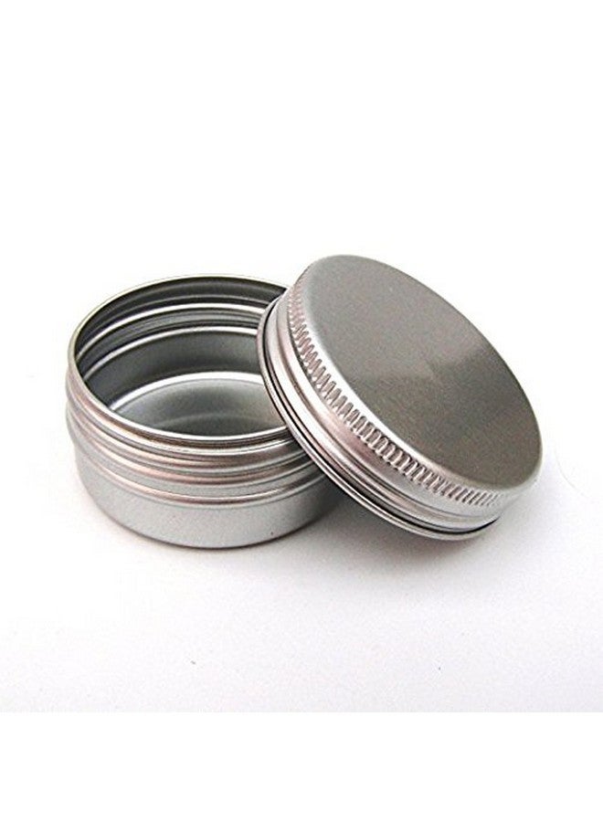 CTKcom 1Ounce Metal Tins Screw Top Flat Aluminum Silver Slide Round Tin Containers For Lip Balmcraftscosmeticcandlestravel Storage Kit (Pack Of 10) - Image 4