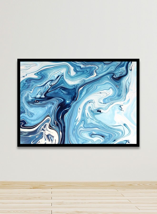 Marktna Canvas Wall Art For Wall Decoration Abstract Design With A Hollow Black Frame Size 120x80cm One Piece - Image 1