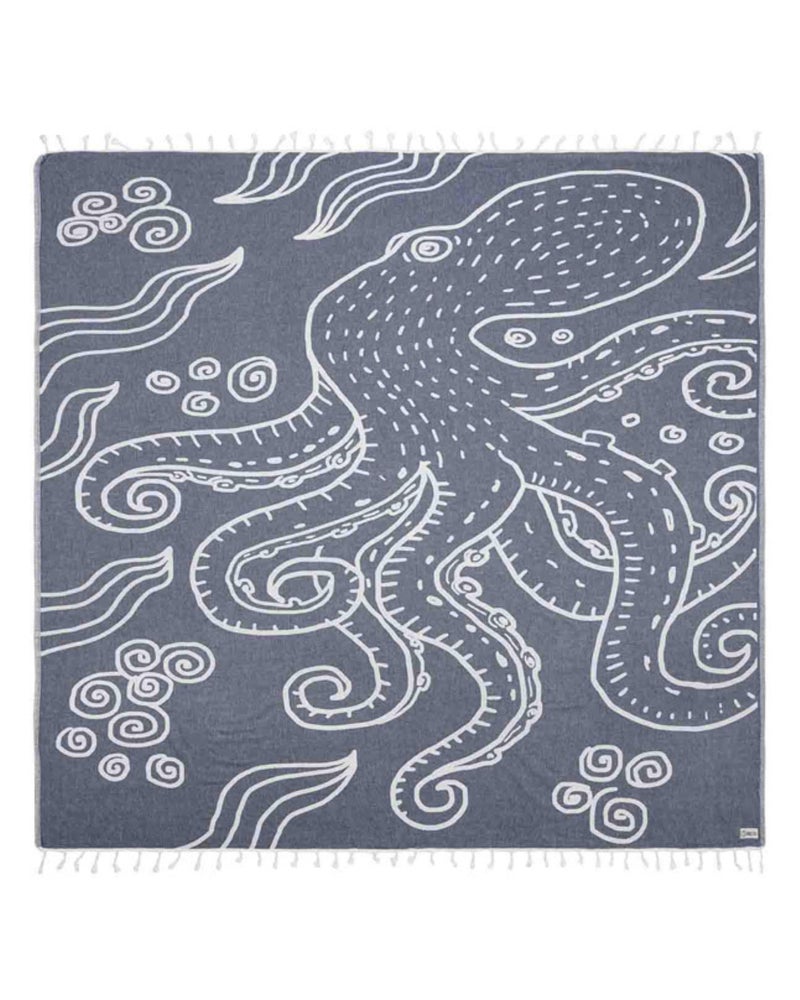 Sand Cloud Extra Large Turkish Beach Towel - Sand Free - 100% Organic Turkish Cotton Yarn - Quick Dry Towel for Beach, Picnic, Blanket or Bath - As Seen on Shark Tank - Marine Life (Ozy) - Image 1
