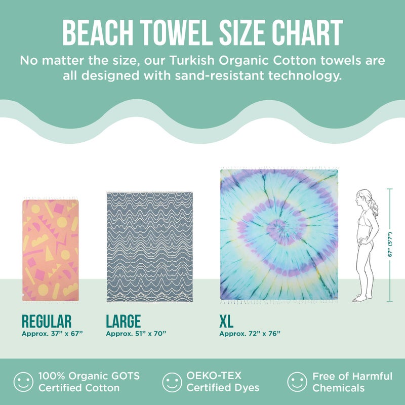 Sand Cloud Extra Large Turkish Beach Towel - Sand Free - 100% Organic Turkish Cotton Yarn - Quick Dry Towel for Beach, Picnic, Blanket or Bath - As Seen on Shark Tank - Marine Life (Ozy) - Image 5