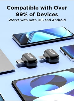 BOYA BOYA mini-12 Wireless Lavalier Microphone Noise Cancellation Microphone For iPhone 15/16 Android Smartphones Ultra mini microphone with AI Voice Change, Metal Clip on Mic for Vlogging TikTok YouTube Content Creators Live Streaming Interview Recording  - Image 2