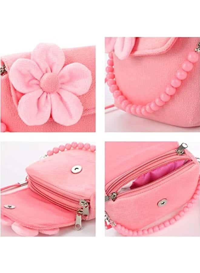 مجموعة مجوهرات للأطفال من حقائب اليد القطيفة للفتيات الصغيرات وقلادات وسوار وخاتم ومشابك شعر، لعبة للأطفال، ألعاب الفتيات الصغيرات، مجوهرات هدايا الحفلات، هدية للارتداء والتظاهر باللعب - Image 5