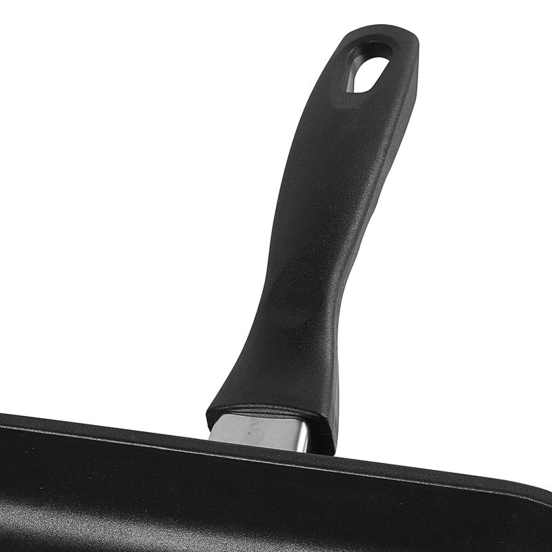 VINOD Vinod Zest Plus Die Cast Aluminium Square Griddle 24 cm 5 mm Thick 3 Layer Coating Silicone Handle Swiss Quality Induction Bottom 1 Year Warranty Black  - Image 4