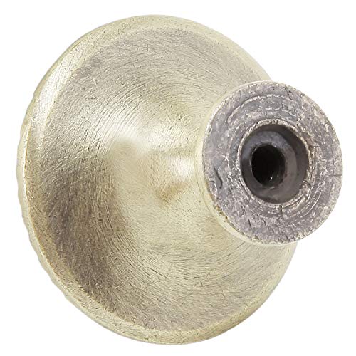 trust4care 4-Pack of Euro Style Kitchen Brushed Antique Brass Cabinet Knobs Pull - Vintage Aged Dresser Drawer Round Knobs Handles - Antique Golden Floral for Rustic Décor - Image 2