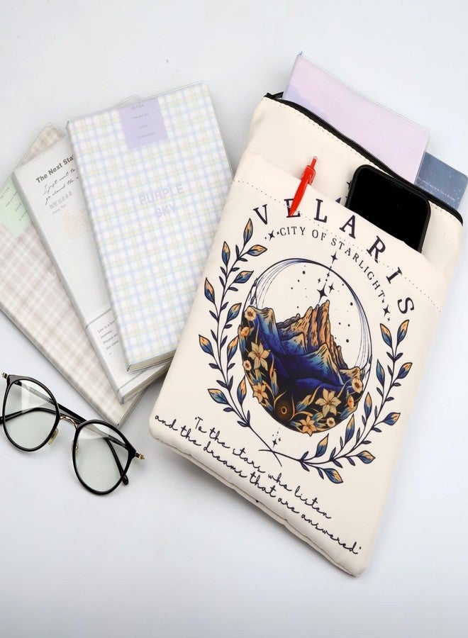 بلوبارك منتجات بلوبارك أكوماف، أغلفة كتب أكوتار، هدية من سارة ج. ماس، أغلفة كتب مدينة النجوم، هدية لمحبي الكتب، غلاف كتاب فيلاريس أبيض من القطن بسحاب - Image 5