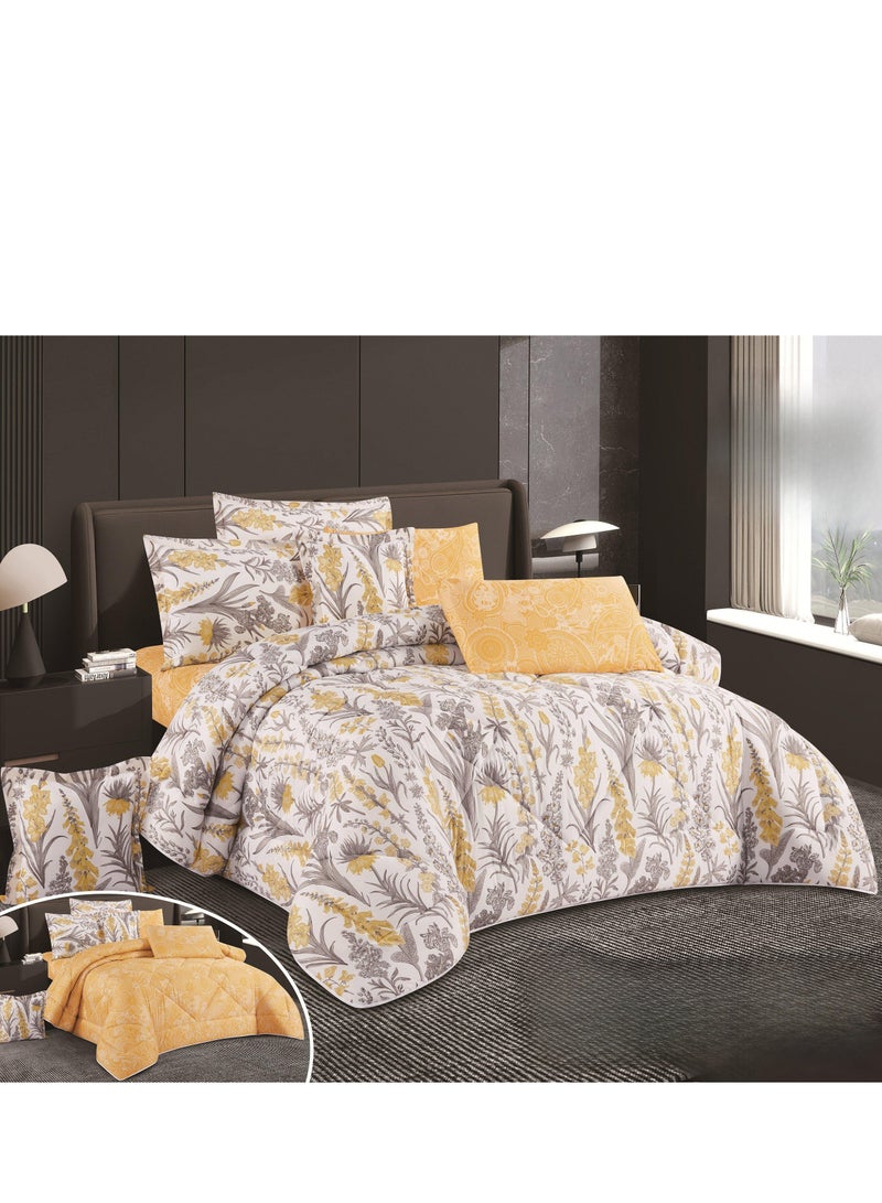 8-piece royal printed double bedspread, king-size comforter, 230 x 250  - Image 1