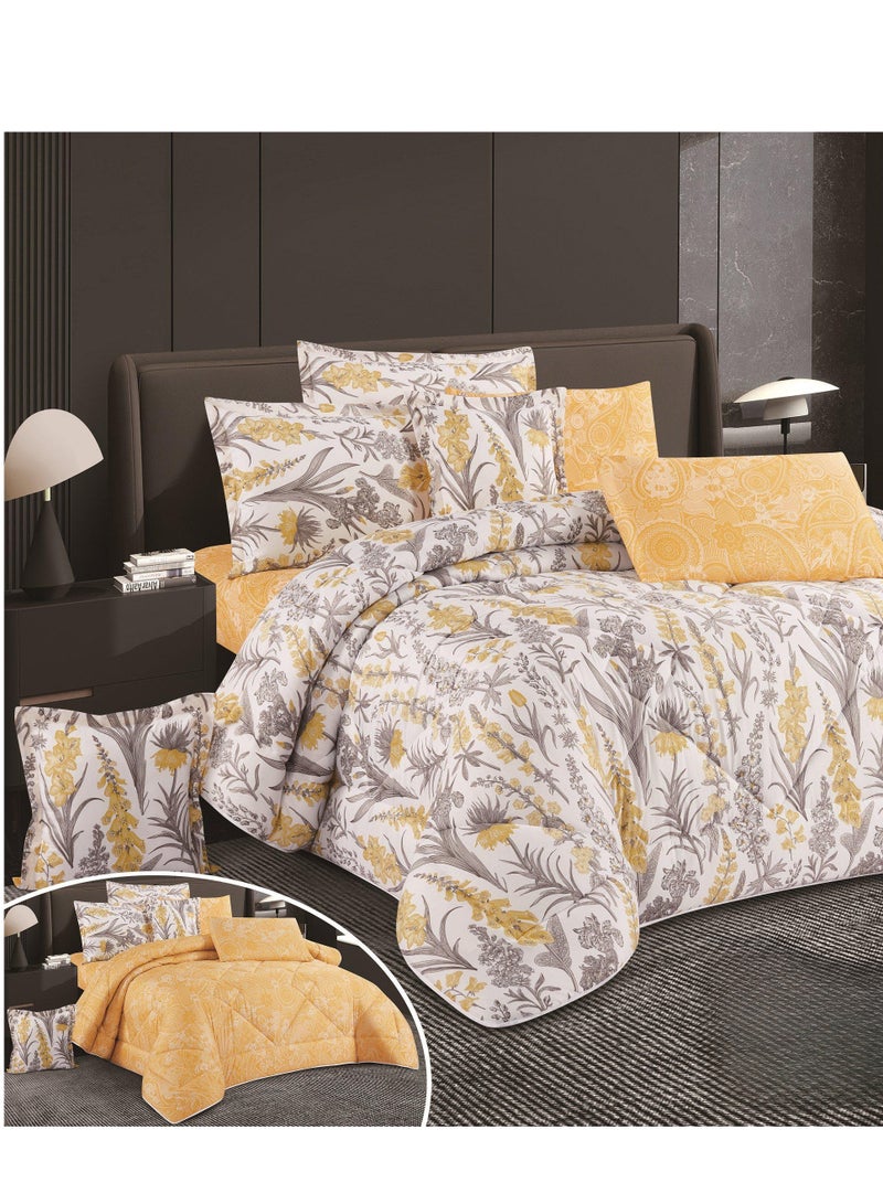 8-piece royal printed double bedspread, king-size comforter, 230 x 250  - Image 2
