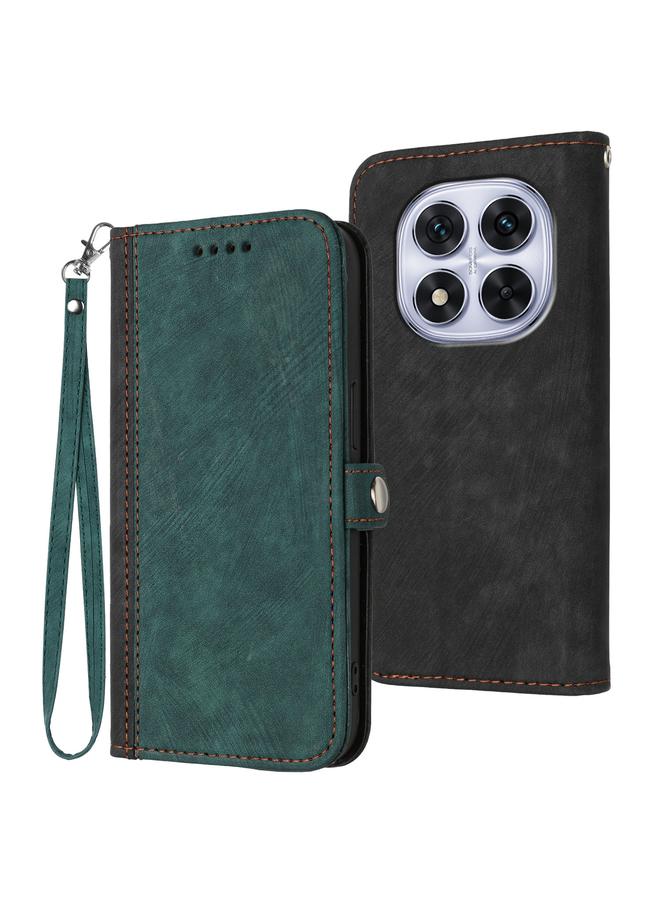 اس-توب جراب لهاتف Redmi Note 14 Pro 5G مع مشبك جانبي وحزام يد مزدوج الطي من الجلد - Image 1