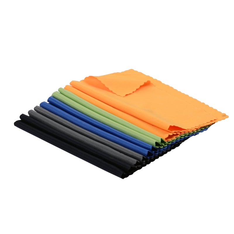 ColorYourLife 10-Pack Microfiber Cleaning Cloths for Smart Phones, Laptops, Tablets, Lenses, LCD Monitor, TV, Camera, Glasses, Optics etc in Retail Packaging - Image 1
