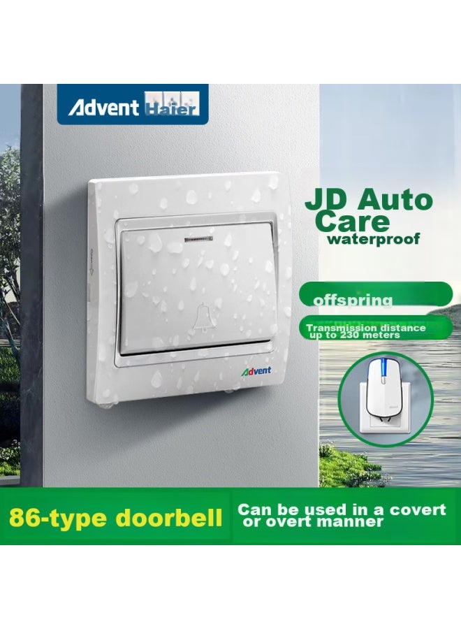 Advent J-581p Long-range Wireless Doorbell, Home Call Button, 86 Large Panel, One-to Doorbell - Image 1
