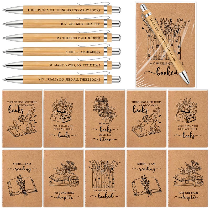 Sayglossy 20 Set Book Club Gifts Bulk for Book Lover Pens with Bookmark Fathers Day Appreciation Gift for Women Bookish Librarian Birthday 6 Styles - Image 2