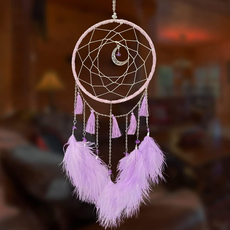 Awlee Dream Catchers Purple Dream Catcher Wall Decor for Bedroom Kids Girls Boys Birthday Gift Handmade Feather Hanging Ornaments - Image 1