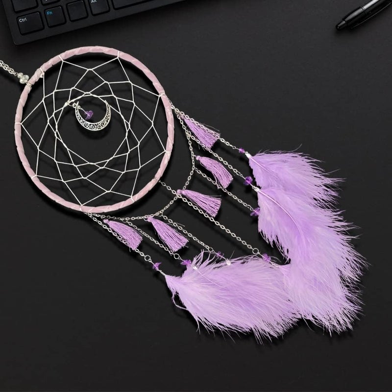 Awlee Dream Catchers Purple Dream Catcher Wall Decor for Bedroom Kids Girls Boys Birthday Gift Handmade Feather Hanging Ornaments - Image 3