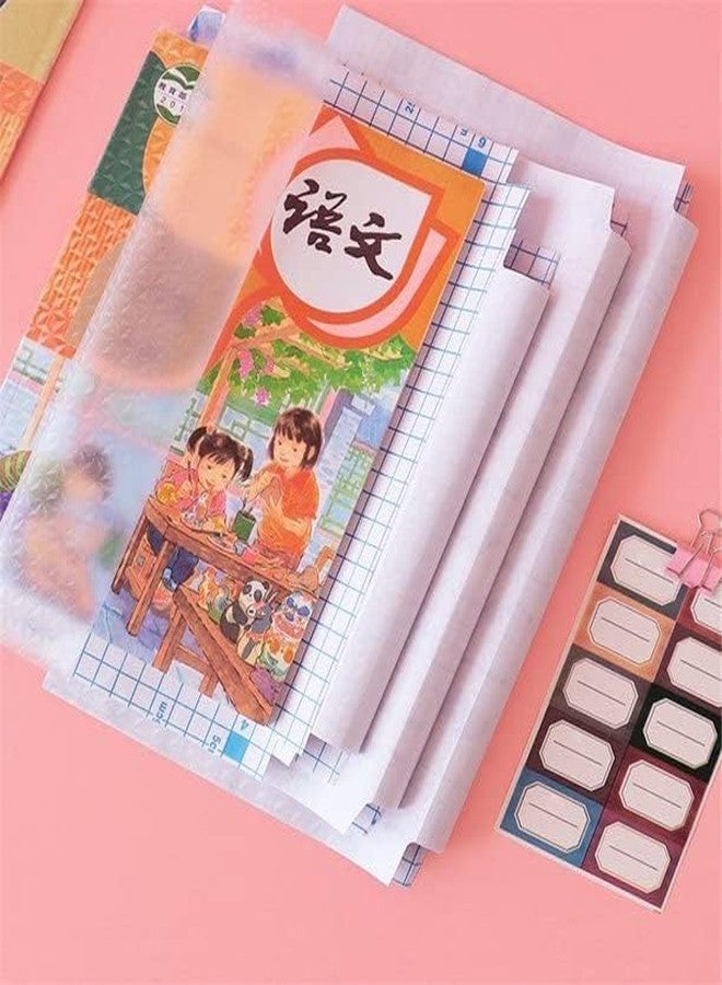 T TOPLINE[30 Pcs- 3 Different Sizes - 10 Each] Transparent Paper Sticker Book Cover Film Clear Matte for Craft 30Pcs,Waterproof School Textbook Protective Case Cover - Image 2