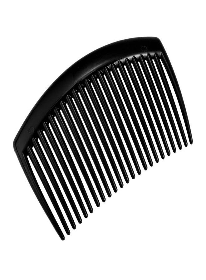 CHIROGRAPHY 4 Pcs Premium Classic Side Clip Hair Comb, Teeth Hair Combs Hair Clip Comb Plastic, Black - Image 4