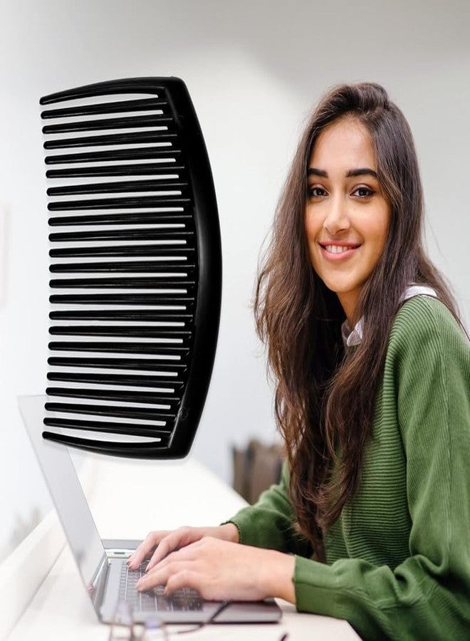CHIROGRAPHY 4 Pcs Premium Classic Side Clip Hair Comb, Teeth Hair Combs Hair Clip Comb Plastic, Black - Image 2