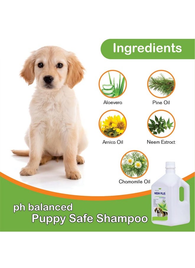 PIL Neem Plus Herbal Pet Shampoo 1000Ml | Puppy Safe Shampoo | Anti-Fungal, Anti Ticks And Fleas, Antibacterial, Antiseptic & Ph Balanced Dog Shampoo | Regular Use Coat Cleansing Shampoo For Pets  - Image 3