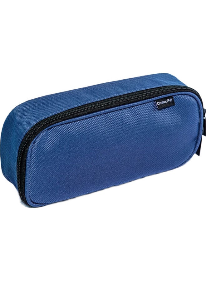 Comix Pencil Case, Large Capacity Stationery Storage Bag For Students, Portable Pencil Box For Elementary School Students, Layered Storage Oxford Cloth Durable Pencil Case, Xs-30 Blue - Image 1