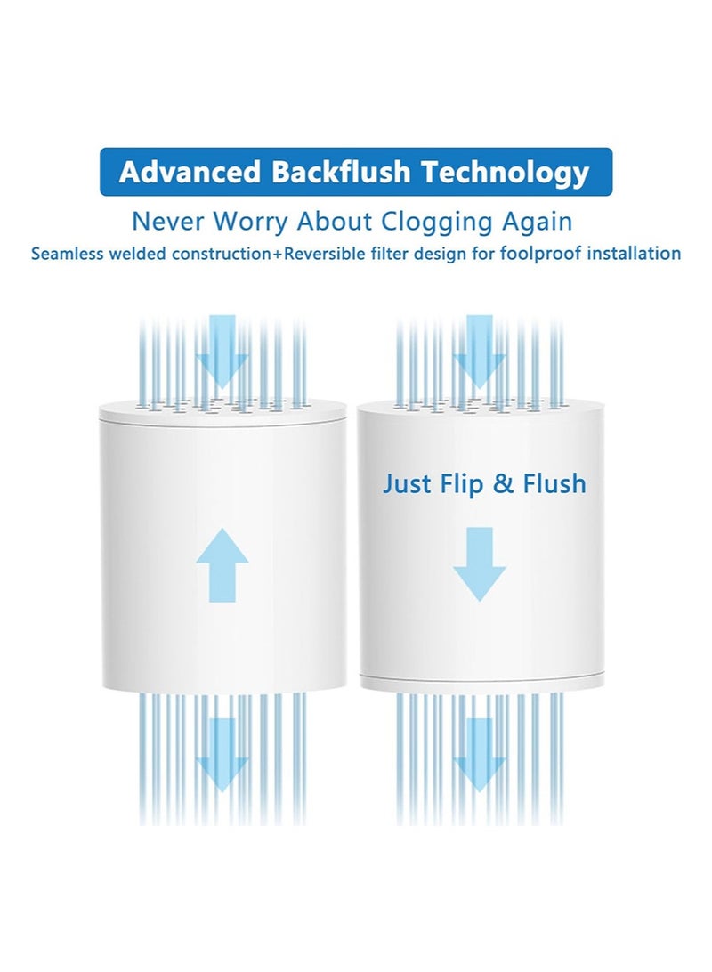 BIRUITE 2 Pack 25 Stage Shower Filter Replacement Cartridges，Universal Cartridges for Hard Water，Removes Chlorine，Heavy Metals，Iron & Sediments，Fit Any Similar Design Shower Water Filter - Image 5