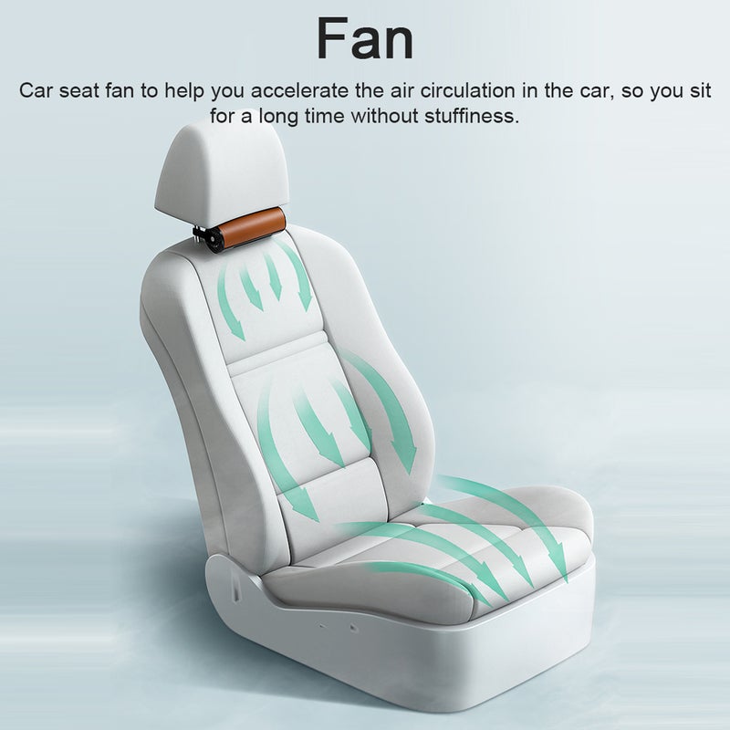 Car Seat Ventilation Fan USB Cooling Fan Air Circulation Electric Fan Low Noise with 3 Adjustable Wind Speeds Switch for Car Truck SUV - Image 4