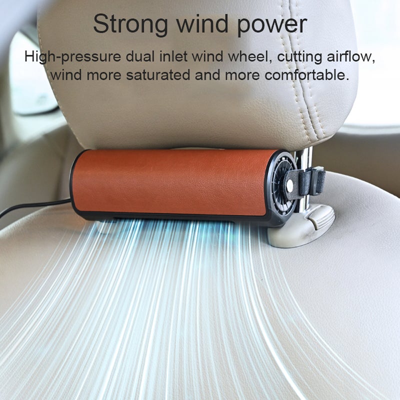 Car Seat Ventilation Fan USB Cooling Fan Air Circulation Electric Fan Low Noise with 3 Adjustable Wind Speeds Switch for Car Truck SUV - Image 2