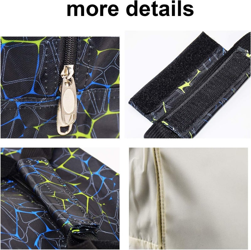 TLBTEK Black Sewing Machine Carrying Case,Universal Canvas Carry Tote Bag,Portable Padded Storage Dust Cover with Pockets for Sewing Machine - Image 4